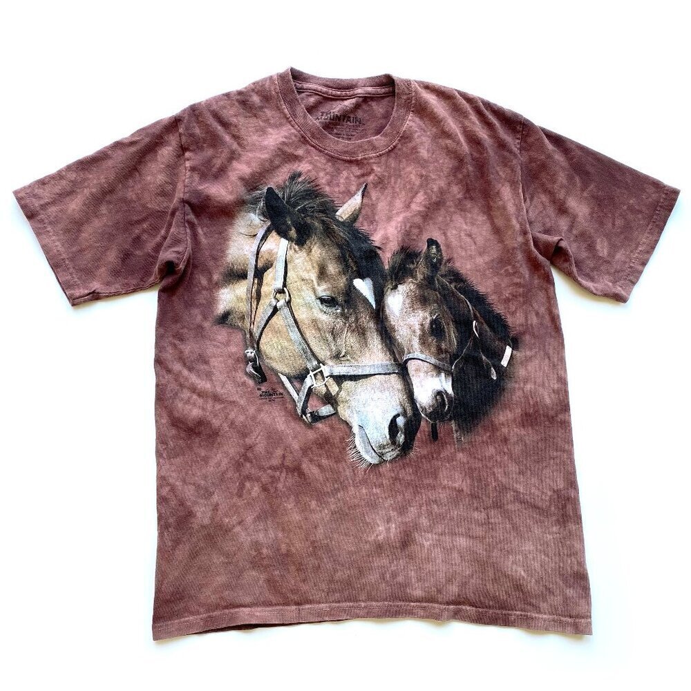 The Mountain Horse & Foal Tie Dye T-Shirt Kids XL